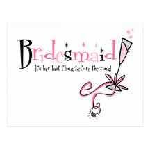 Last Fling Bridesmaid Postcards
