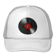 Last Night The DJ Saved My Life Vinyl Record Black Trucker Hat