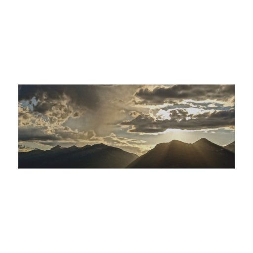 Last rays of light over the Tetons Canvas Print