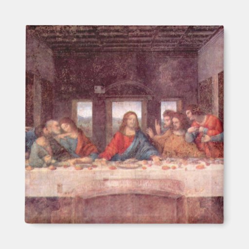 Last Supper by Leonardo da Vinci, Renaissance Art Fridge Magnet