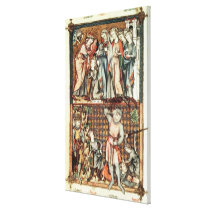Lat 1023 f.7v David and Goliath with Saul by Le Be canvas prints