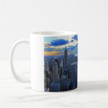 Late afternoon NYC Skyline as sunset approaches Coffee Mug