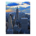 Late afternoon NYC Skyline as sunset approaches Postcards