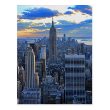 Late afternoon NYC Skyline as sunset approaches Postcards