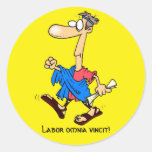Latin: Labour omnia vincit! Stickers