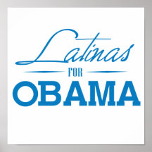 LATINAS FOR OBAMA -.png Posters
