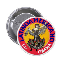 Latino Americano for Obama 2012 Pins