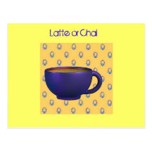 Latte or Chai Postcard
