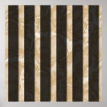 Latte Stripes Print