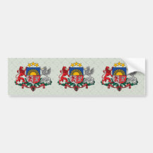 Latvia Coat of Arms detail Bumper Sticker