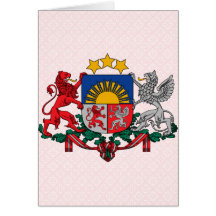 Latvia Coat of Arms detail Greeting Card