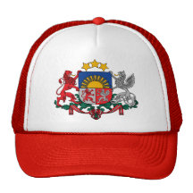 Latvia Coat of Arms detail Hats