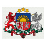 Latvia Coat of Arms detail Post Cards