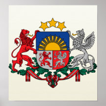 Latvia Coat of Arms detail Poster