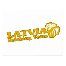 Latvia Drinking Team Post Card