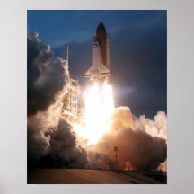 Launch of Space Shuttle Atlantis (STS-74) Poster
