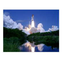 Launch of Space Shuttle Post Card