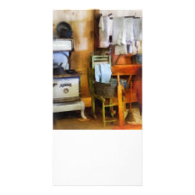 Laundry Drying in Kitchen Customized Photo Card