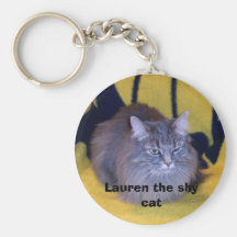 Lauren the shy cat keychains