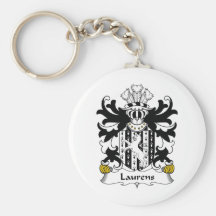 Laurens Family Crest Key Chains
