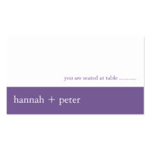 Lavendar Banner :: Guest Seating Card Business Card Templates