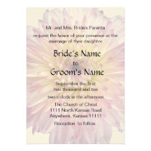Lavendar Mum Wedding Custom Invites