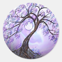 Lavendar Tree of Life Stickers
