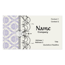 lavender and cream lovely damask business card templates