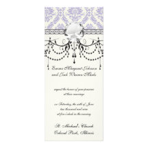 lavender and cream lovely damask custom invites