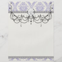 lavender and cream lovely damask flyers