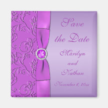 Lavender and Purple Wedding Favour Magnet