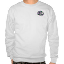Lavender and White Stokes Asters Mens Pullover Sweatshirts