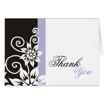 Lavender & Black Unique Thank You Cards cards