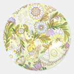 Lavender Fields Forever Floral Round Sticker