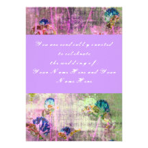 Lavender Floral Wedding Invitation