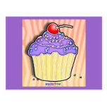 Lavender Grape Frosted CUPCAKE POSTCARD