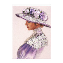 Lavender Lace Lady Elegant Decor Art Canvas Prints