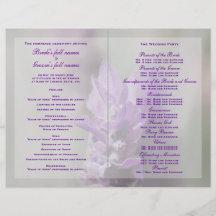 Lavender purple wedding program PERSONALIZE Flyer