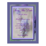 Lavender save the date wedding stylish postcard