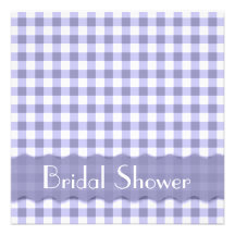 Lavender Tea Party Bridal Shower Custom Announcements