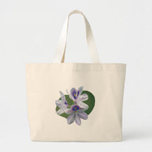 Lavender Water Lilies Canvas Bags
