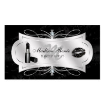 Lavish Ebony Sparkling Cosmetologist Business Card Template