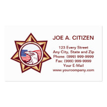 law enforcement american eagle business card