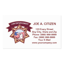 law enforcement american eagle business card