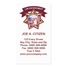 law enforcement american eagle business card