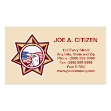law enforcement american eagle business card
