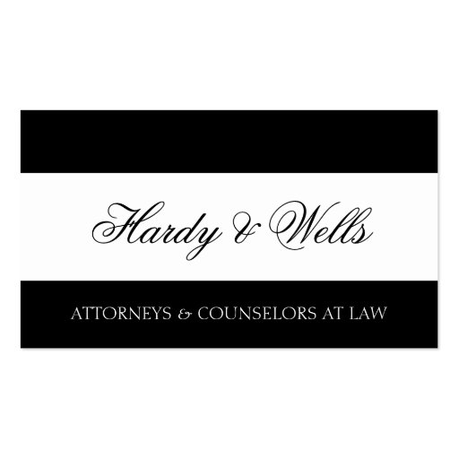 Law Firm B/W Business Cards