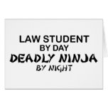 Law Student Deadly Ninja Greeting Cards
