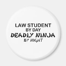 Law Student Deadly Ninja Refrigerator Magnets