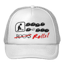 Lawn Bowls, rocks, Rolls! Mesh Hat